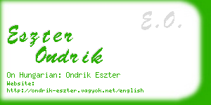 eszter ondrik business card